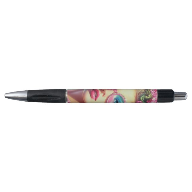 Stylo Reine glamour tropicale (Devant)