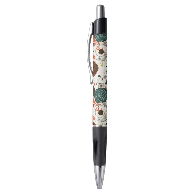Stylo Rétro motif floral 2 (Haut (Vertical))
