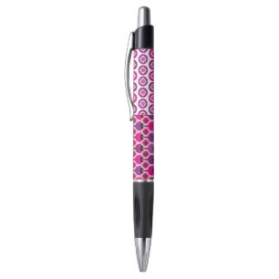 Stylo Rétro point de polka de crâne de fleur
