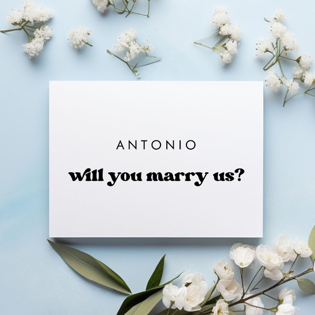 Stylo retro Voulez-vous nous épouser carte de prop (Créateur téléchargé)