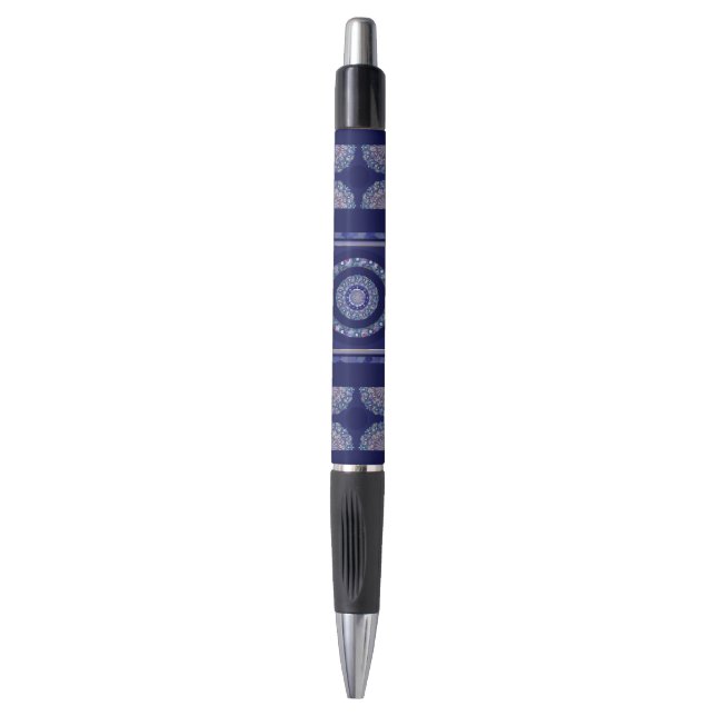 Stylo Rosace bleue (Devant (Vertical))