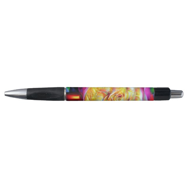 Stylo Rose arc-en-ciel psychédélique (Devant)