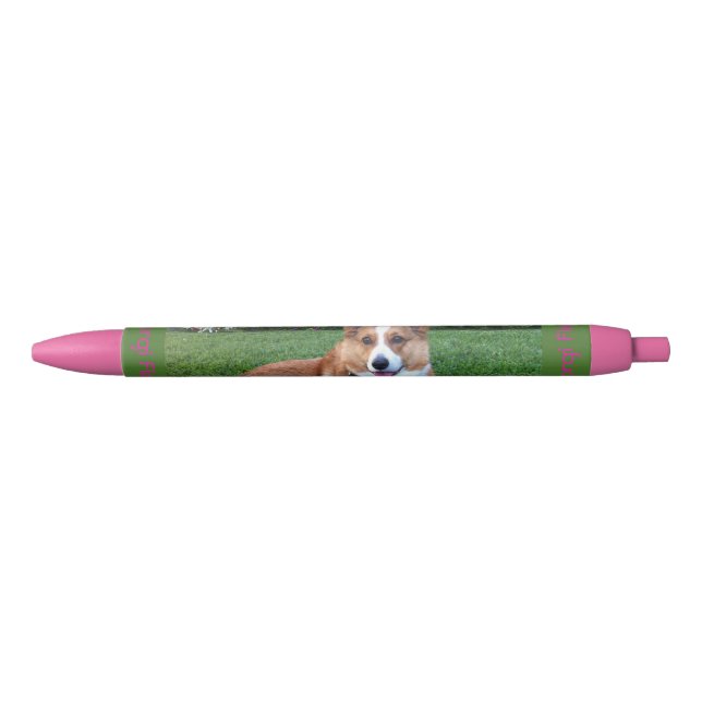 Stylo rose de corgi (Devant)