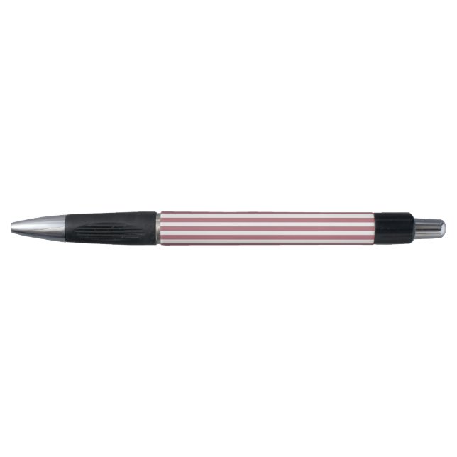 Stylo Rose Or Blanc Simple Horizontal Striped (Devant)