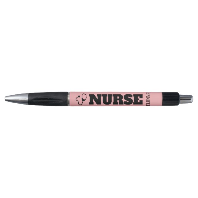 Stylo Rose personnalisé de corail du stéthoscope de (Devant)