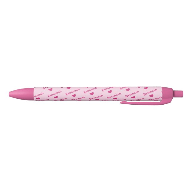 Stylo rose personnalisé - N'importe quel nom avec  (Bas)