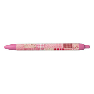 Stylo rose plaid, peut être personnalisé