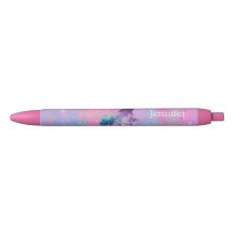 Stylo rose/pourpre nommé fait sur commande de