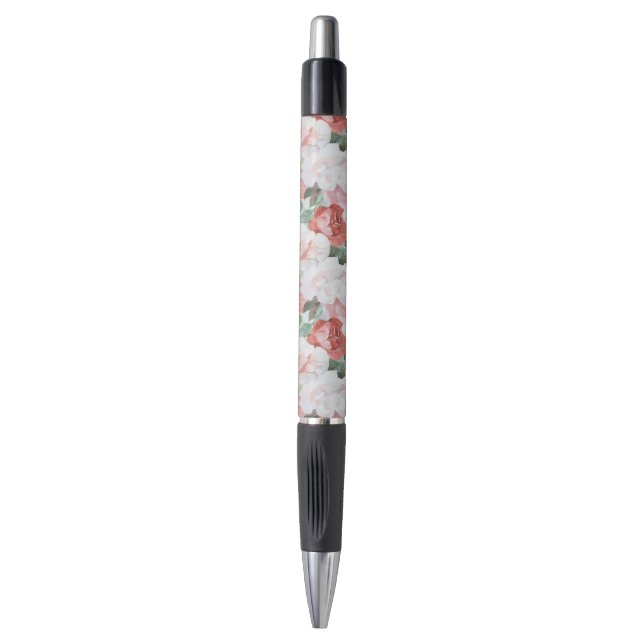 Stylo Roses blanches roses rouges Florales (Devant (Vertical))