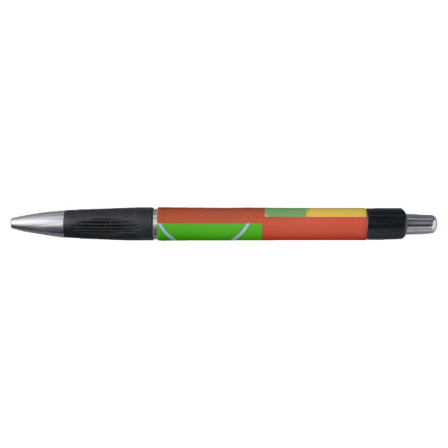 Stylo Rouge de Noël Géométrique Vert  (Devant)