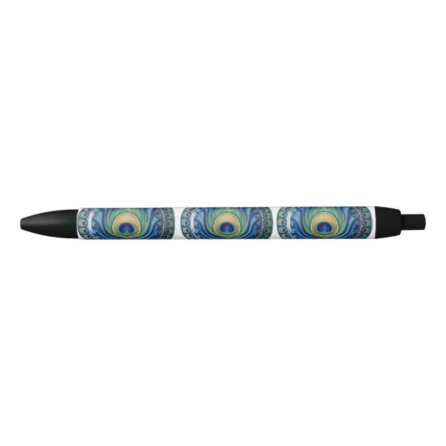 Stylo Rouge Elégant Peacock Feather Mandala (Devant)