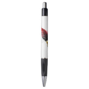 Stylo rouge en plumes avec nib or