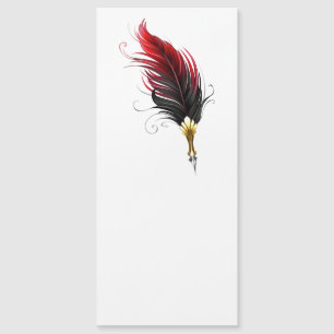 Stylo rouge en plumes avec nib or