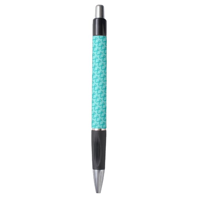 Stylo Ruban bleu/Turquoise standard par Kenneth Yoncich (Devant (Vertical))