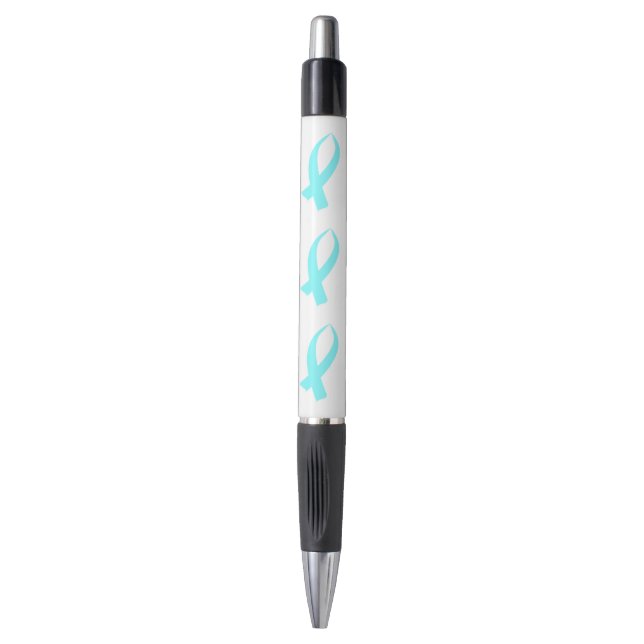 Stylo Ruban de sensibilisation (bleu clair) (Devant (Vertical))