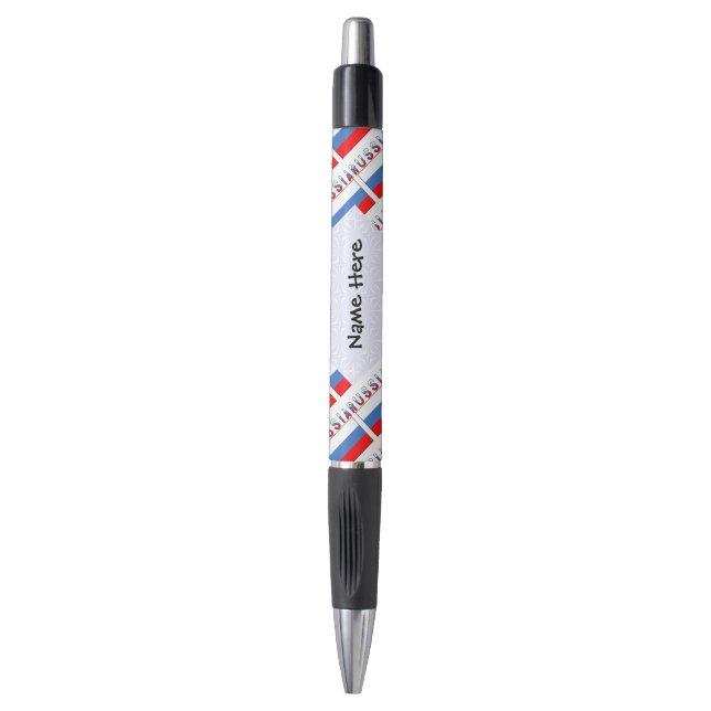 Stylo Russie Drapeau Russe Carrelé Personnalisation  (Devant (Vertical))