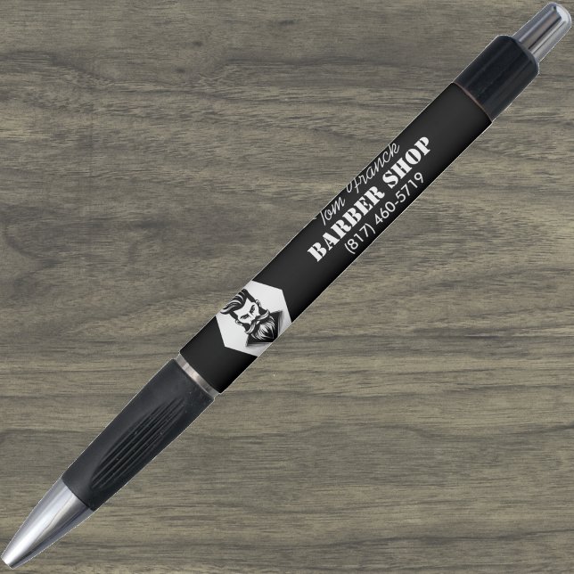 Stylo Salon de coiffure professionnel noir et blanc (Créateur téléchargé)