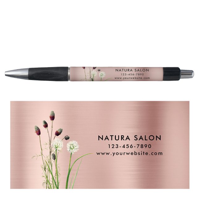 Stylo Salon fleur sauvage Business Promotionnels Rose Go (Wildflowers Salon Business Promotional Rose Gold Pen)