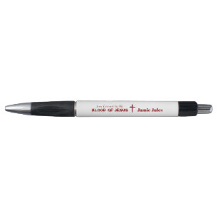 Stylo Sang de Jésus Croix Personnalisé