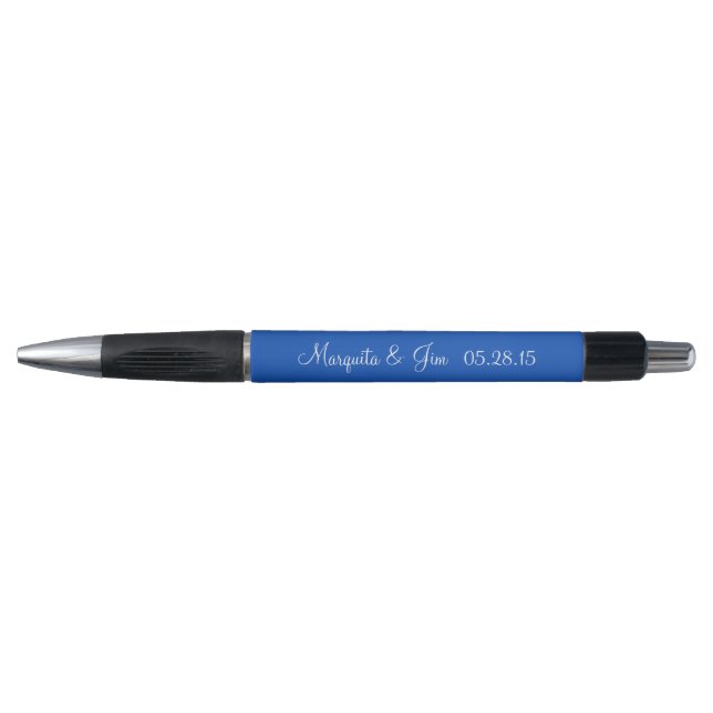 Stylo Sapphire Faveurs de mariage personnalisées (Devant)