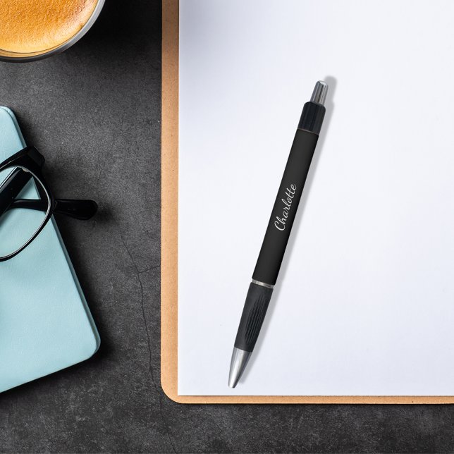 Stylo Script de nom noir élégant (Créateur téléchargé)