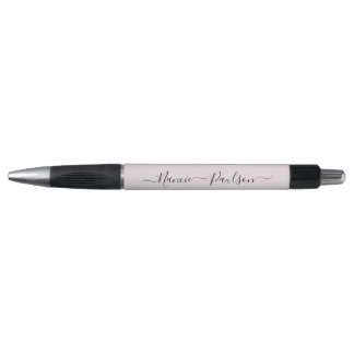 Stylo Script rose pâle moderne et minimaliste Nom person