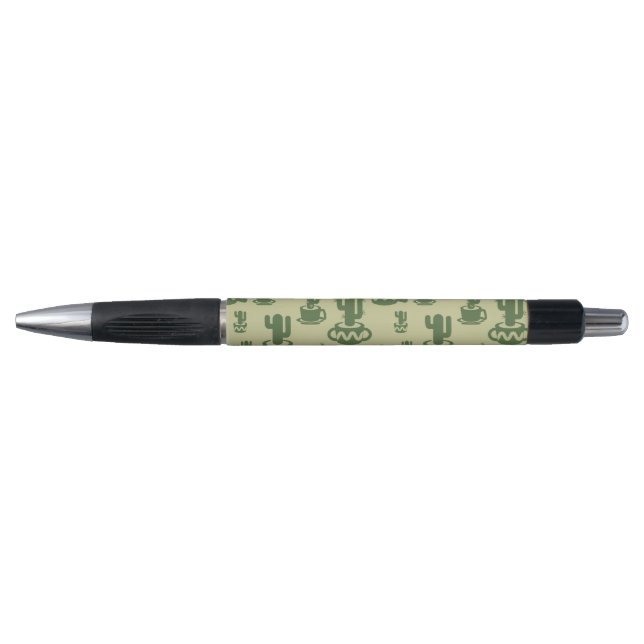 Stylo Silhouette de cactus succulent dans des tasses et  (Devant)