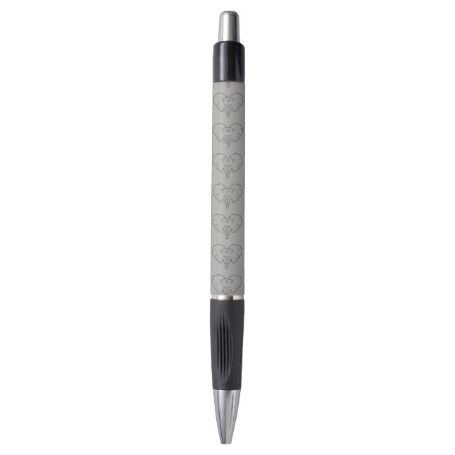 Stylo Silhouette de visage d'éléphant (Devant (Vertical))