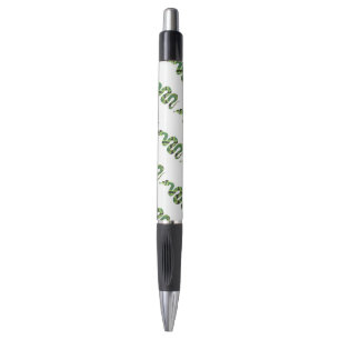 Stylo Silhouette d'impression en noir et vert de serpent