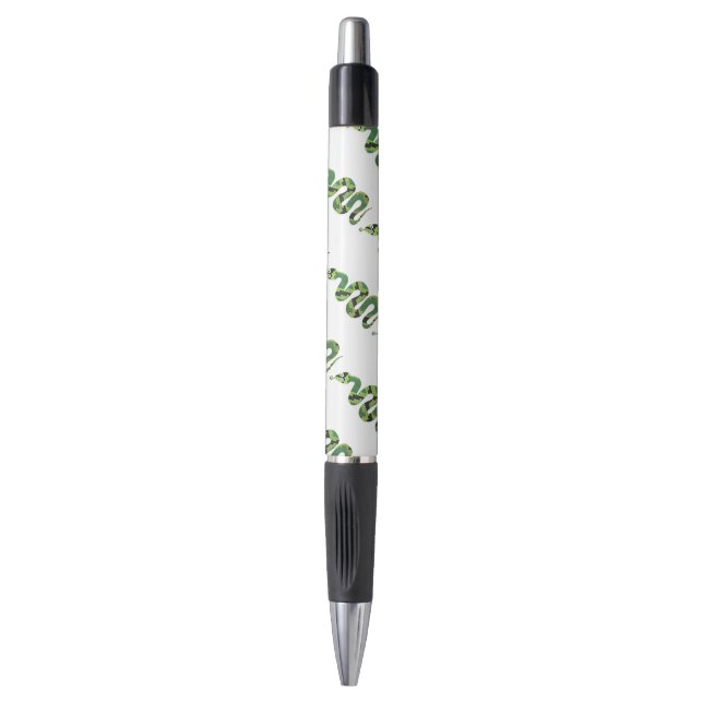 Stylo Silhouette d'impression en noir et vert serpent (Devant (Vertical))
