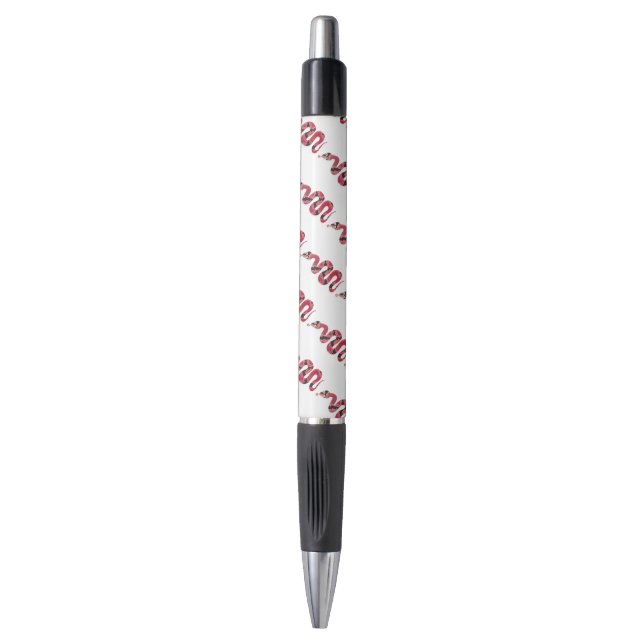 Stylo Silhouettes noires et rouges du serpent (Devant (Vertical))
