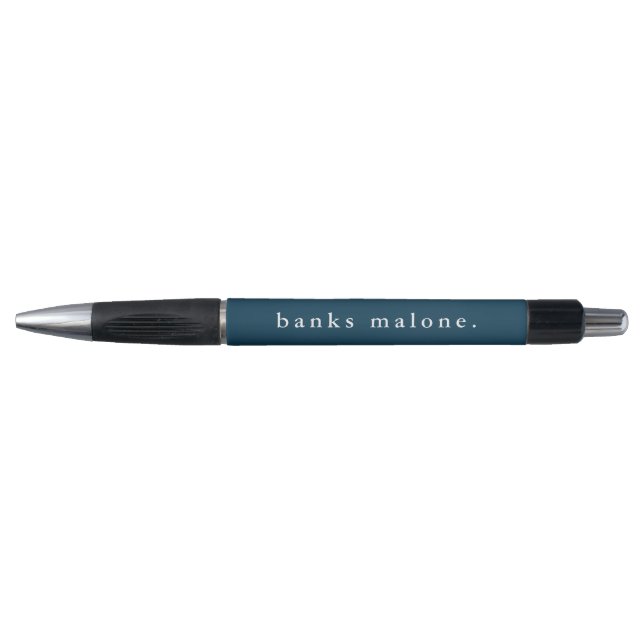 Stylo Simple Nom Enfant Bleu Marine (Devant)