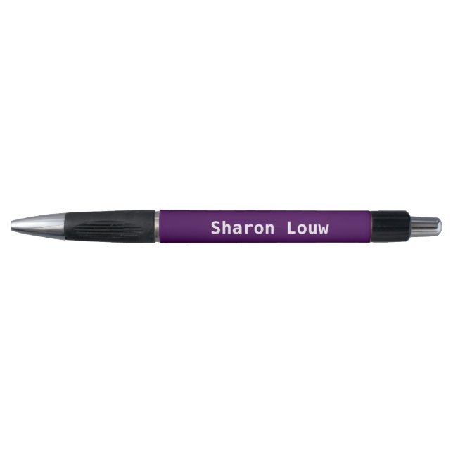 Stylo Simple violet et blanc (Devant)