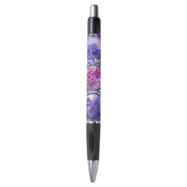 Stylo Sirène d'océan violet (Devant (Vertical))