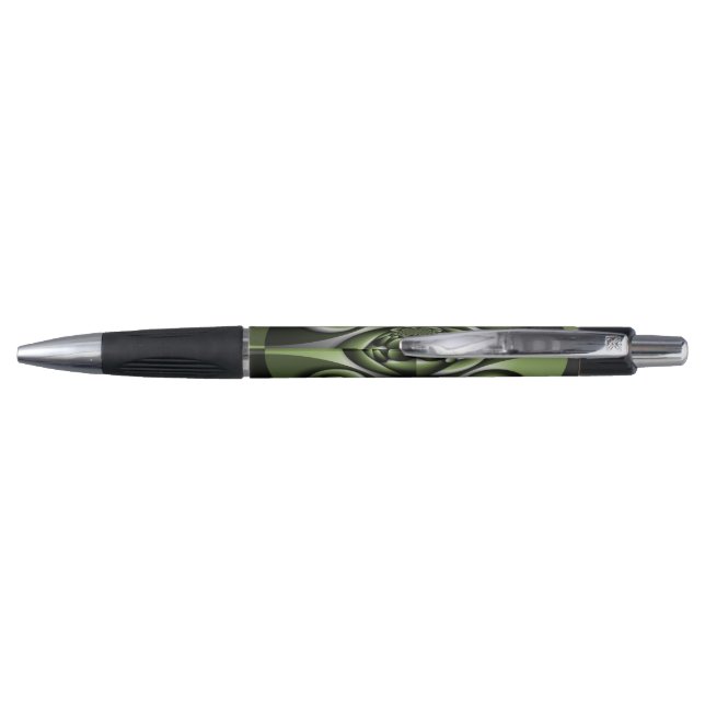 Stylo Sphères miniatures de forêt verte blanche (Dos)