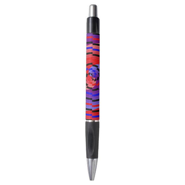 Stylo Spirale contre le rouge et le bleu par Kenneth Yon (Devant (Vertical))
