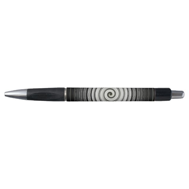 Stylo spirale noire et blanche (Devant)