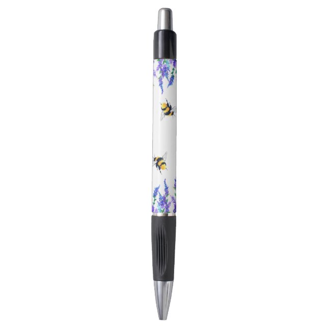 Stylo Spring Flowers and Bees Flying Pen (Devant (Vertical))