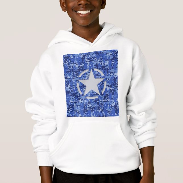 Stylo Star Retro Camouflage bleu marine (Devant)