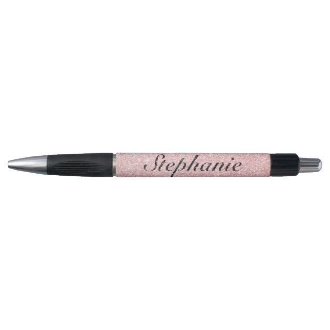 Stylo Style de Parties scintillant rose de nom personnal (Devant)