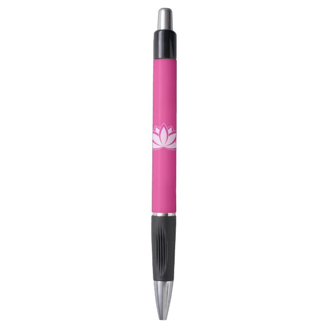 Stylo Symbole bouddhiste rose d'origine Fleur Lotus (Devant (Vertical))