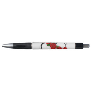 Stylo Symbole de l'infini avec des roses rouges