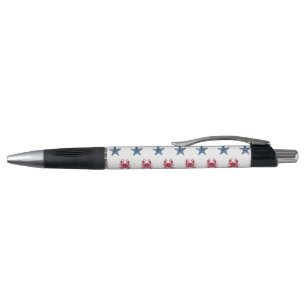 Stylo Symbole Rouge Blanc Et Bleu De La Mer Motif