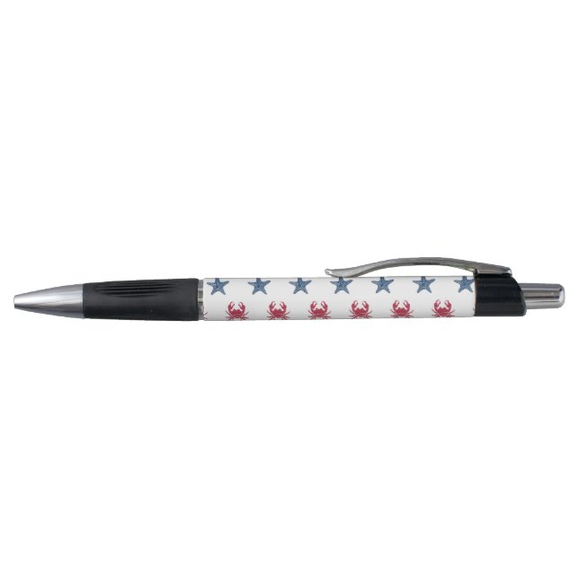 Stylo Symbole Rouge Blanc Et Bleu De La Mer Motif (Haut)