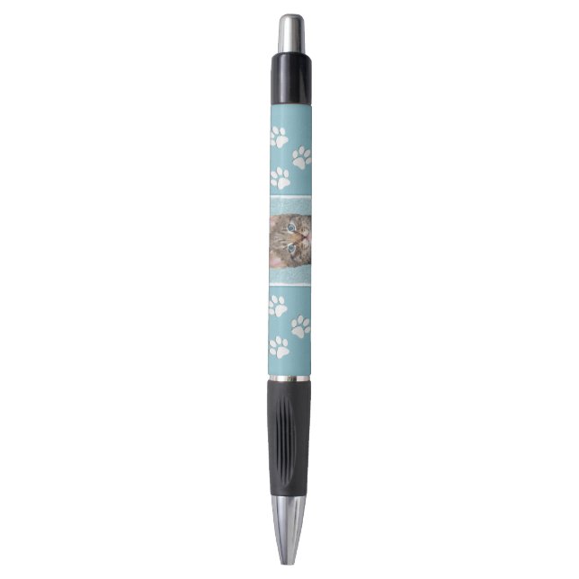 Stylo Tabby Gris Peinture Chat - Cute Original Art Chat (Devant (Vertical))