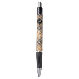 Stylo Tartan beige et Brown