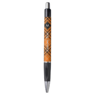 Stylo Tartan orange d'Halloween