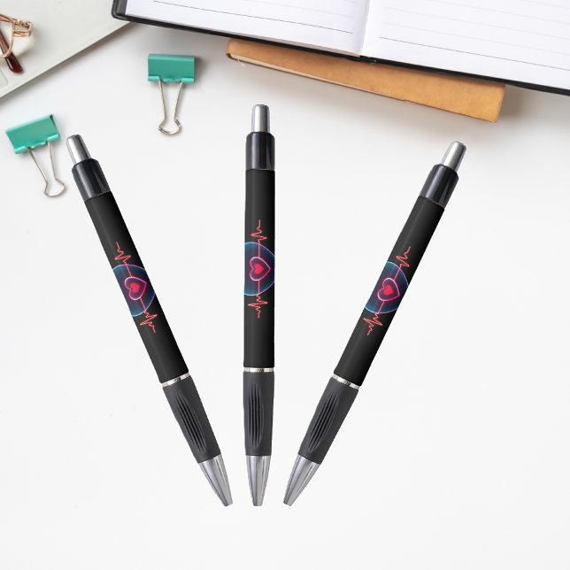 Stylo Techs Echo | Bouton | EKG (Echo Techs _ Heartbeat _ EKG  Pens)