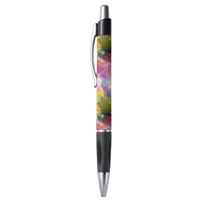 Stylo Texture de conception rouge, aquarelle jaune (Haut (Vertical))