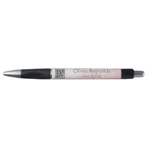 Stylo Texture minimaliste moderne en marbre rose or